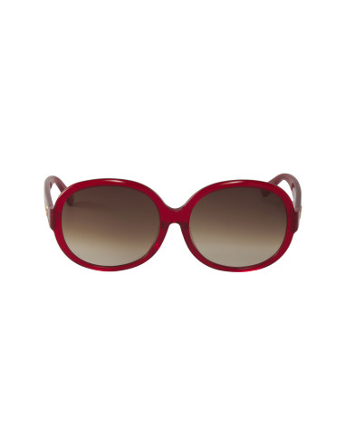 Gucci Gg0080sk 003 Round Oval Rojo Vino Degradado Original