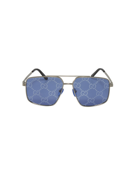 Gucci Gg0941s 004 Fashion Aviator Azul Espejo Plata | Sunnies.uno