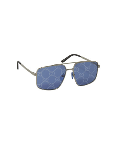 Gucci Gg0941s 004 Fashion Aviator Azul Espejo Plata | Sunnies.uno