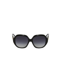 Gucci GG0796s 001 Round Oversized Negro Gris degradado 2