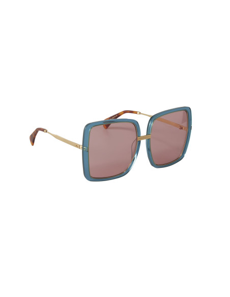 Gucci Gg0903s 004 Square Shape Oversized Azul transparente Rosa