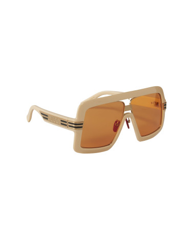 Gucci GG0900S 003 Aviator Oversized Ivory White Orange