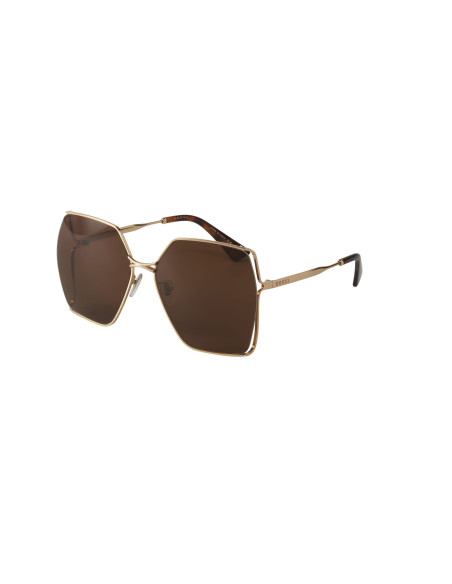 Gucci Gg0817S 002 Geometric Shape Cafe Dorado