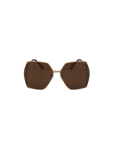 Gucci Gg0817S 002 Geometric Shape Cafe Dorado