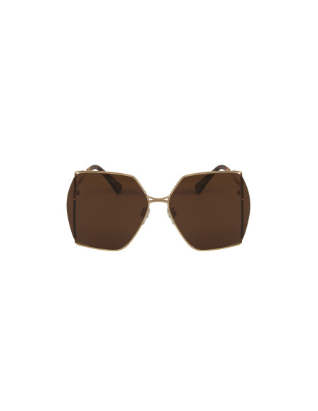 Gucci Gg0817S 002 Geometric Shape Cafe Dorado