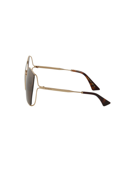 Gucci Gg0817S 002 Geometric Shape Cafe Dorado