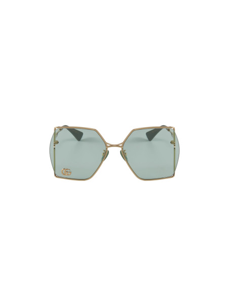 Gucci Gg0817S 003 Geometric Shape Verde Dorado
