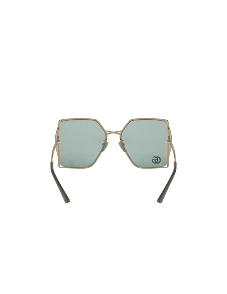 Gucci Gg0817S 003 Geometric Shape Verde Dorado