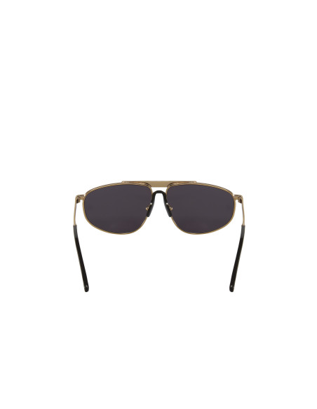Gucci Gg0841s 001 Aviator Square Negro Dorado Original | Sunnies.uno