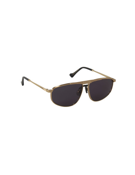 Gucci Gg0841s 001 Aviator Square Negro Dorado Original | Sunnies.uno