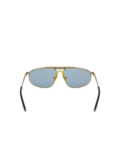 Gucci Gg0841s 003 Aviator Square Azul Dorado Original | Sunnies.uno