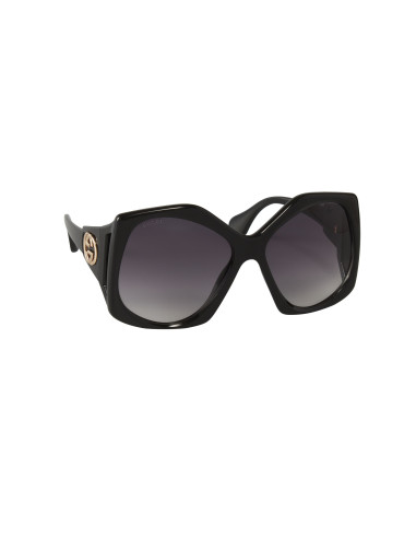 Gucci GG0875S 001 Heptagon Oversized Negro Degradado Dorado  | Sunni...