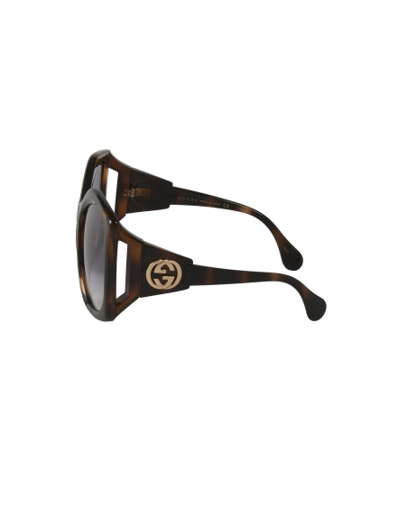 Gucci GG0875S 003 Heptagon Oversized Vino Rosa Transparente  | Sunni...