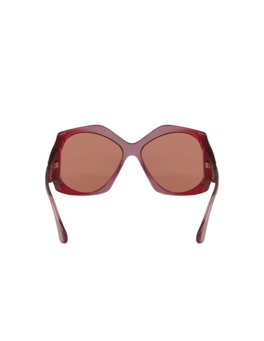 Gucci GG0875S 003 Heptagon Oversized Vino Rosa Transparente  | Sunni...