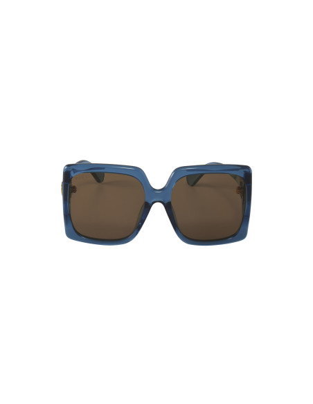 Gucci GG0876SA 003 Square Oversized Azul transparente Cafe