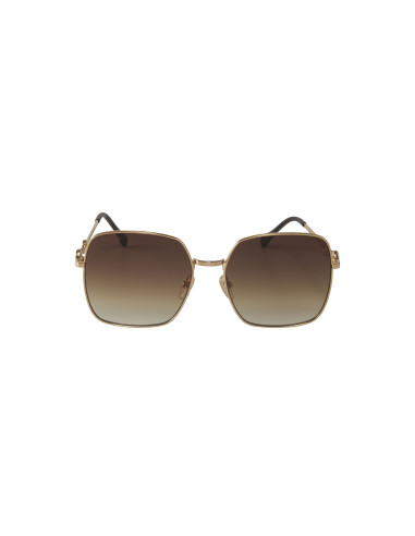 Gucci GG0879S 002 Square Shape Cafe Degradado Dorado | Sunn...