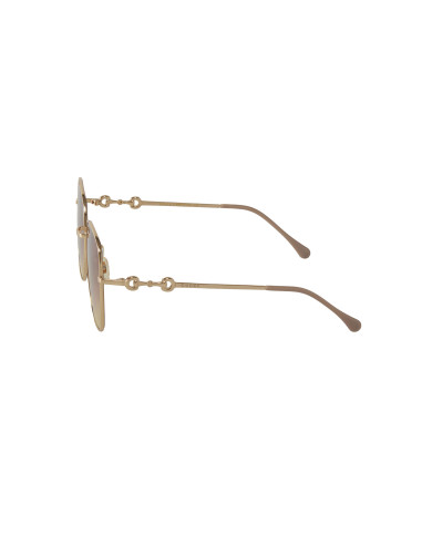 Gucci GG0879S 004 Square Shape Gold Brow Shaded