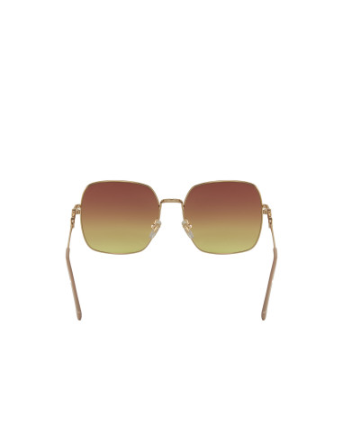 Gucci GG0879S 004 Square Shape Gold Brow Shaded