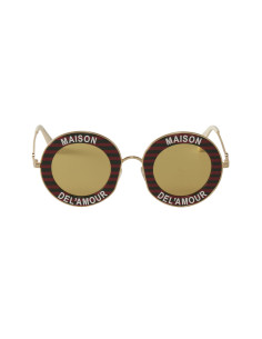 Gucci Gg0113s 007 Round Maison Del' Amour Rojo Amarillo Icon | Sunn... 2