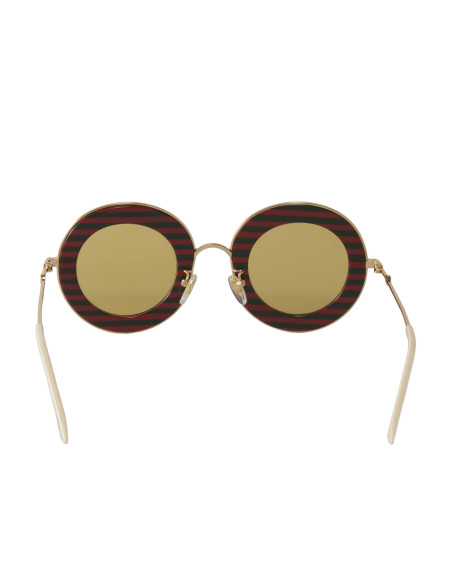 Gucci Gg0113s 007 Round Maison Del' Amour Rojo Amarillo Icon | Sunn...
