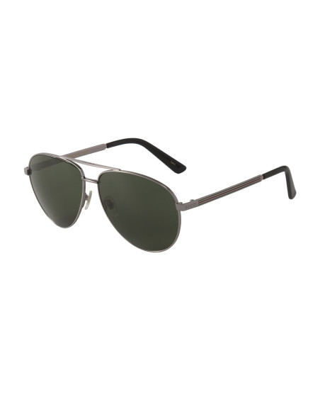 Gucci Gg0137s 003 Aviador Gris Plateado Clasico Original | Sunnies.uno