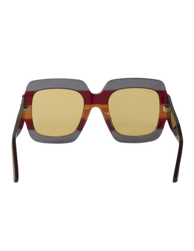 Gucci Gg0178s 002 Oversized Square Rojo Azul Cafe Original | Sunnie...