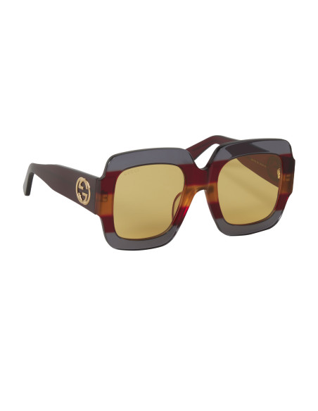 Gucci Gg0178s 002 Oversized Square Rojo Azul Cafe Original | Sunnie...