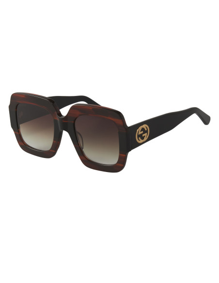 Gucci Gg0178s 004 Oversized Square Cafe Negro Degradado original | ...