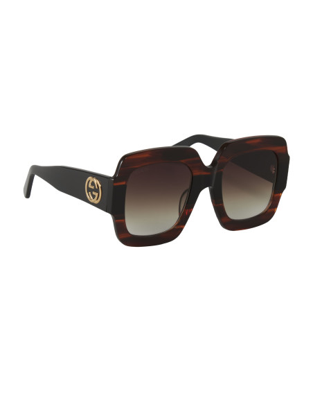 Gucci Gg0178s 004 Oversized Square Cafe Negro Degradado original | ...