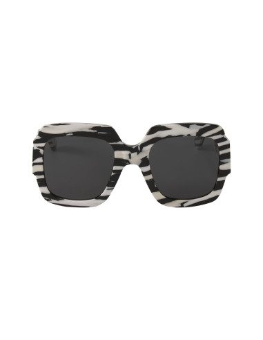 Gucci Gg0178s 012 Oversized Square Zebra Negro Blanco