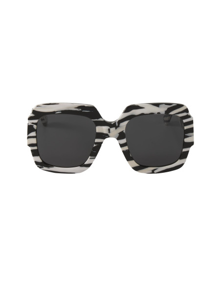 Gucci Gg0178s 012 Oversized Square Zebra Negro Blanco