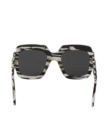 Gucci Gg0178s 012 Oversized Square Zebra Negro Blanco