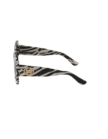 Gucci Gg0178s 012 Oversized Square Zebra Negro Blanco