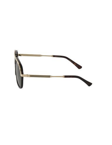 Gucci Gg0200S 001 Aviator Square Metal Negro Dorado Original