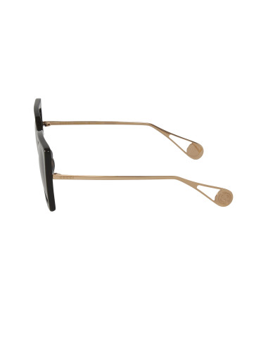 Gucci GG0435S 001 Square Shape Black Grey