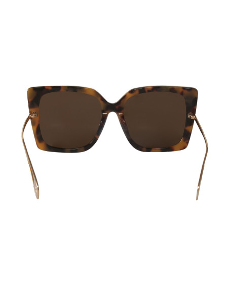 Gucci GG0435S 003 Square Shape Tortoise Gold Silver