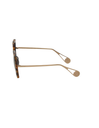 Gucci GG0435S 003 Square Shape Tortoise Gold Silver