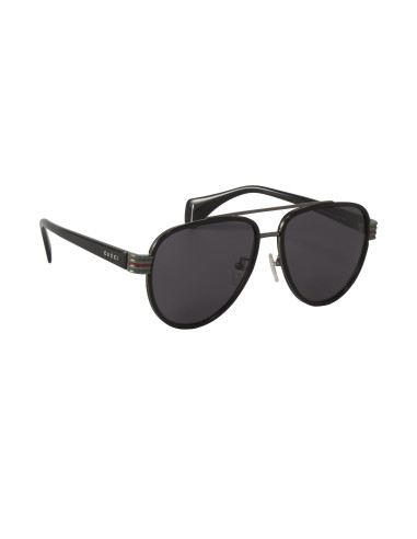 Gucci Gg0447s 001 New Aviator Negro Gris  | ...