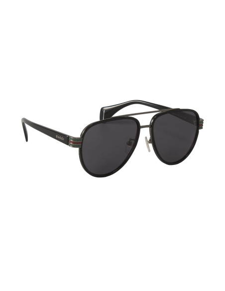 Gucci Gg0447s 001 New Aviator Negro Gris  | ...