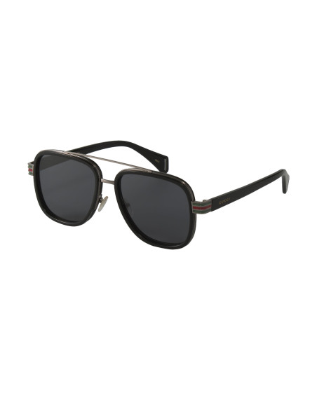Gucci Gg0448s 001 Aviator Negro Gris Acetato Original | Sunnies.uno