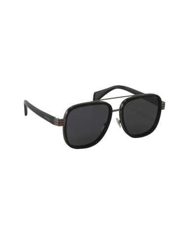 Gucci Gg0448s 001 Aviator Negro Gris Acetato Original | Sunnies.uno