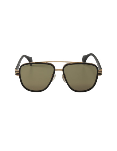 Gucci Gg0448s 002 Aviator Negro Cafe Ambar Acetato | Sunnies.uno