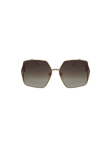 Gucci GG0855SK 005 Square Shape Negro Dorado Original