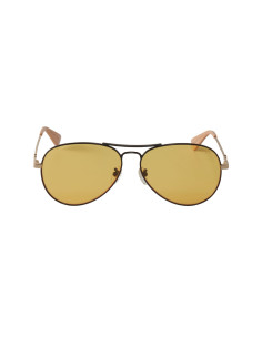 Gucci Gg0515s 003 Aviator Sunglasses Ambar Transparente Negro | Sun... 2