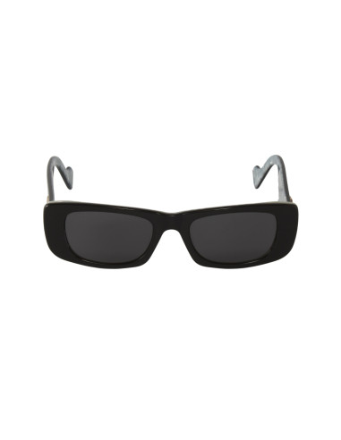 Gucci Gg0516S 001 Rectangle Shape Negro Gris Clasico Original | Sunnies.uno