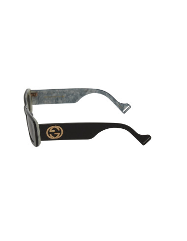 Gucci Gg0516S 001 Rectangle Shape Negro Gris Clasico Original | Sunnies.uno