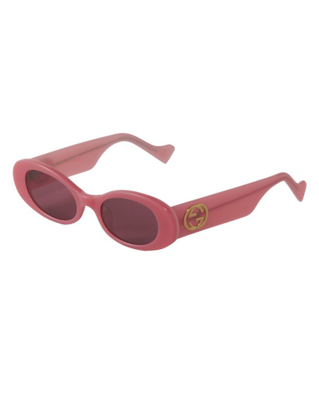 Gucci Gg0517S 003 Oval Shape Rosa Fucsia Espejo Original | Sunnies.uno