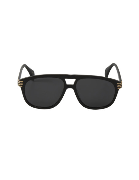 Gucci Gg0525s 001 Aviador Acetato Negro Dorado