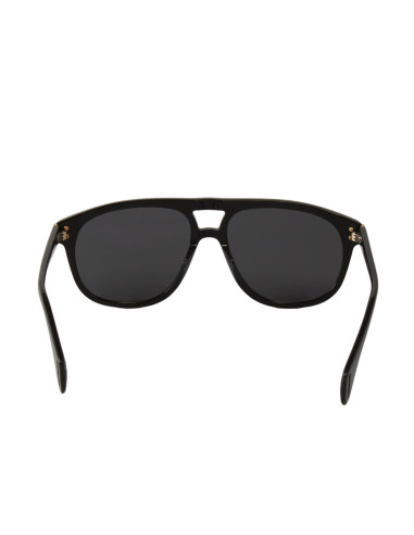 Gucci Gg0525s 001 Aviador Acetato Negro Dorado