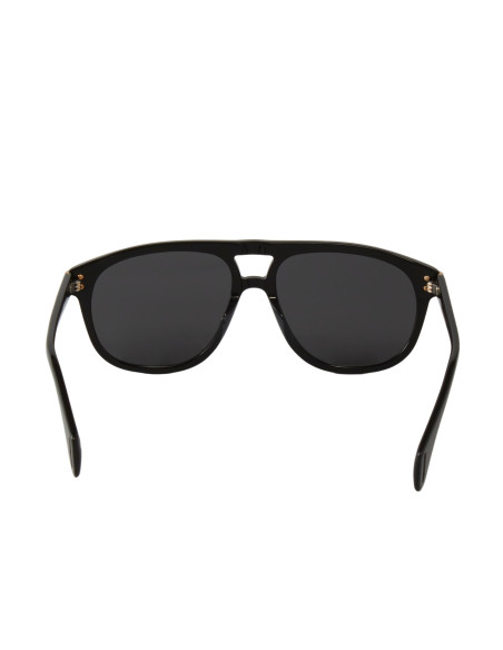 Gucci Gg0525s 001 Aviador Acetato Negro Dorado